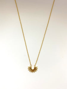 the gold crescent necklace